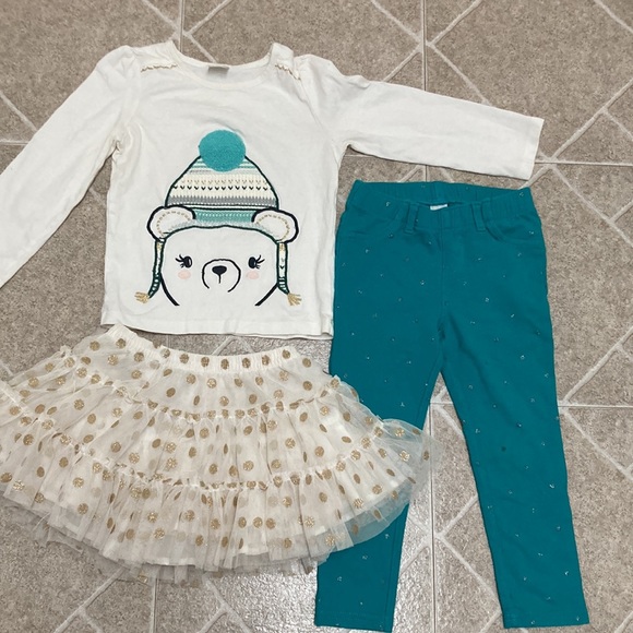 Glitter Polka Dot Tulle Skirt, pant, & top bundle - Picture 7 of 11